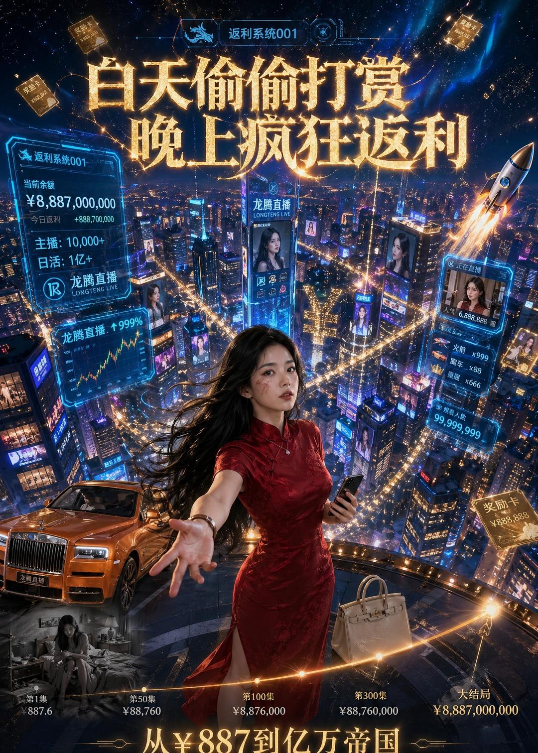 白天偷偷打赏,晚上疯狂返利